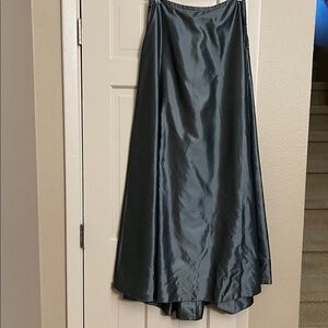Vintage Grey Satin Maxi Skirt